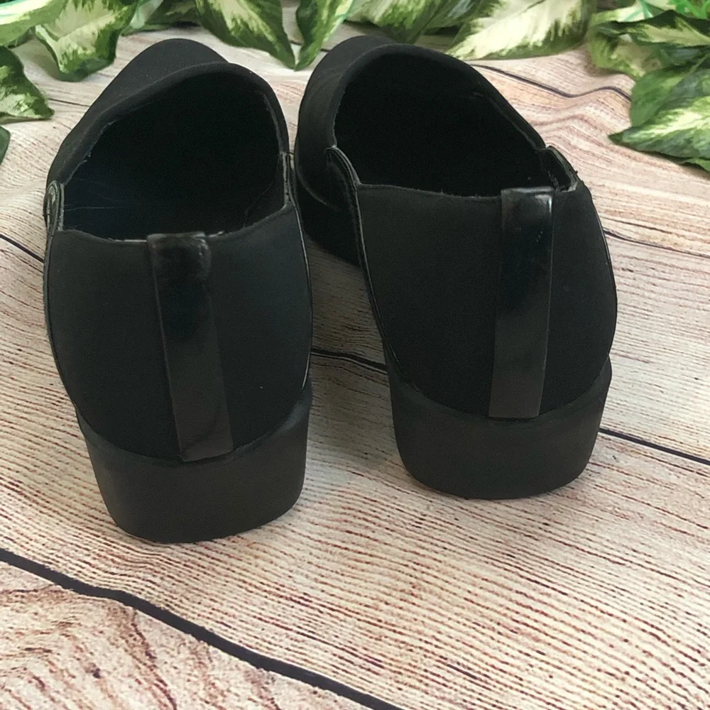 Stuart Weitzman Black Slip-on Loafers Mules